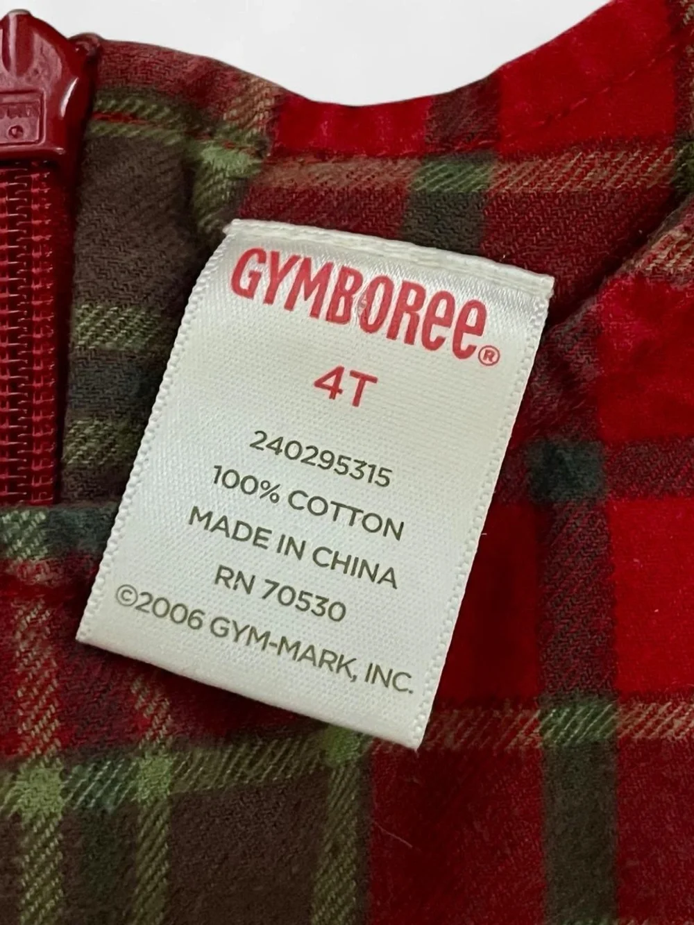 Classic Gymboree Red & Green Plaid Holiday Dress